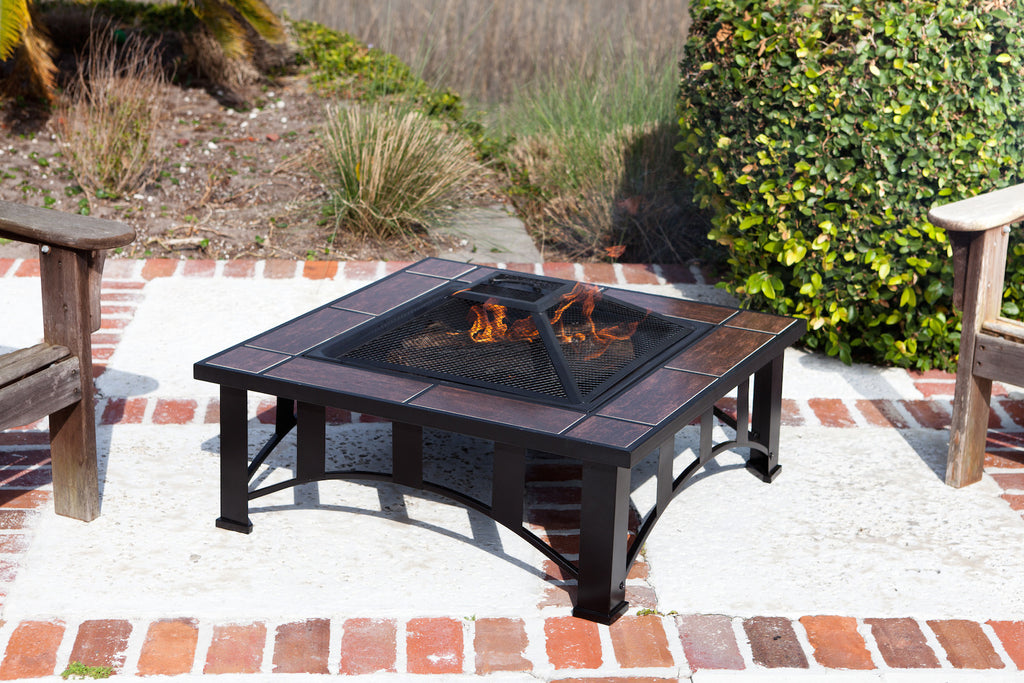 Well Traveled Living - Tuscan Tile Square Fire Pit