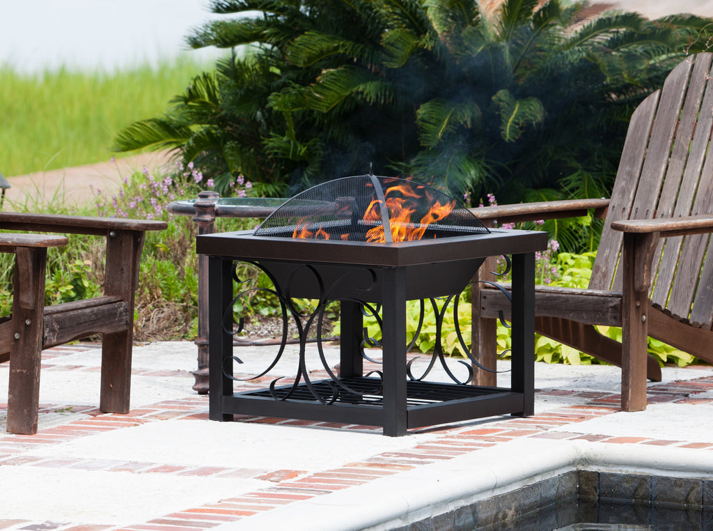 Well Traveled Living - Hammer Tone Bronze Finish Cocktail Table Fire Pit