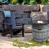 Granite Top Wine Barrel Fire Table