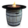 Granite Top Wine Barrel Fire Table