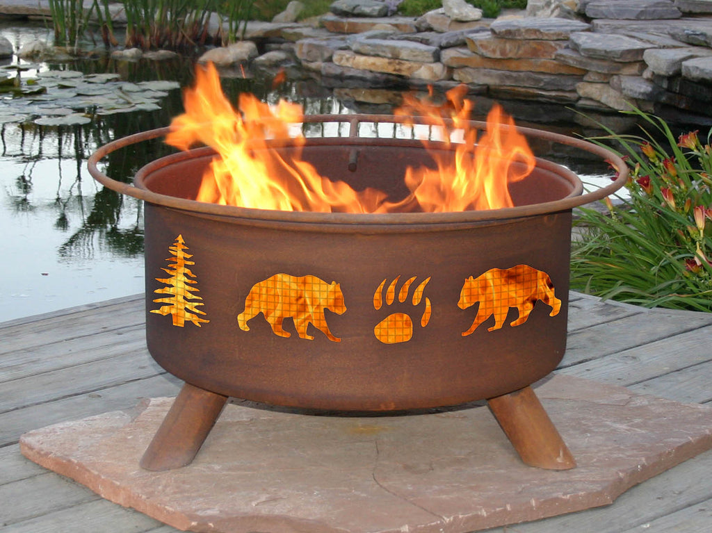 Patina Products Bear & Trees Fire Pit